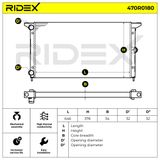 RIDEX Радиатор, охлаждение двигателя 470R0180