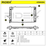 RIDEX Kylare, motorkylning 470R0294