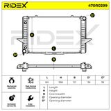 RIDEX Kylare, motorkylning 470R0299