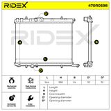 RIDEX Радиатор, охлаждение двигателя 470R0598