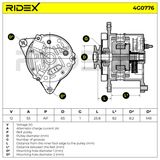 RIDEX Генератор 4G0776