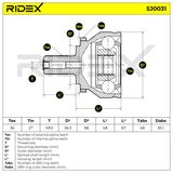 RIDEX Ledsats, drivaxel 5J0031