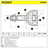 RIDEX Veovõlli otsa komplekt 5J0069