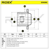 RIDEX Ledsats, drivaxel 5J0090