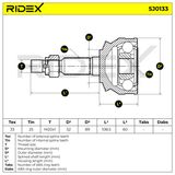 RIDEX Nivelsarja, vetoakseli 5J0133