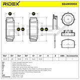 RIDEX Pyöränlaakerisarja 654W0002