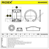 RIDEX Pyöränlaakerisarja 654W0003