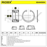 RIDEX Pyöränlaakerisarja 654W0004