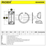 RIDEX Pyöränlaakerisarja 654W0006