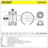 RIDEX Pyöränlaakerisarja 654W0012