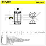 RIDEX Pyöränlaakerisarja 654W0022