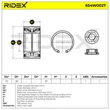 RIDEX Pyöränlaakerisarja 654W0027