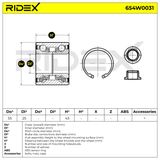 RIDEX Pyöränlaakerisarja 654W0031