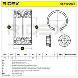 RIDEX Pyöränlaakerisarja 654W0037