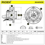 RIDEX Pyöränlaakerisarja 654W0039