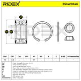 RIDEX Pyöränlaakerisarja 654W0046