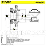 RIDEX Pyöränlaakerisarja 654W0049