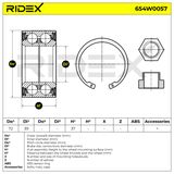 RIDEX Pyöränlaakerisarja 654W0057