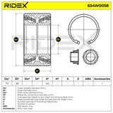 RIDEX Pyöränlaakerisarja 654W0058