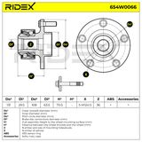 RIDEX Pyöränlaakerisarja 654W0066