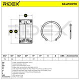 RIDEX Pyöränlaakerisarja 654W0070