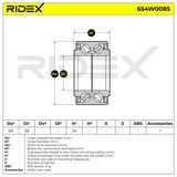 RIDEX Pyöränlaakerisarja 654W0085