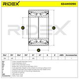 RIDEX Pyöränlaakerisarja 654W0090