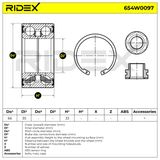 RIDEX Pyöränlaakerisarja 654W0097