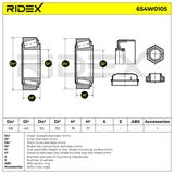 RIDEX Pyöränlaakerisarja 654W0105