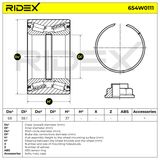 RIDEX Pyöränlaakerisarja 654W0111