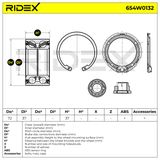 RIDEX Pyöränlaakerisarja 654W0132