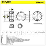 RIDEX Pyöränlaakerisarja 654W0143