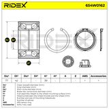 RIDEX Pyöränlaakerisarja 654W0162