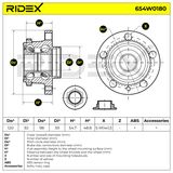 RIDEX Pyöränlaakerisarja 654W0180