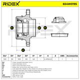 RIDEX Pyöränlaakerisarja 654W0195