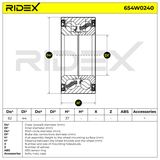 RIDEX Pyöränlaakerisarja 654W0240