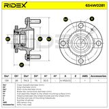 RIDEX Pyöränlaakerisarja 654W0281