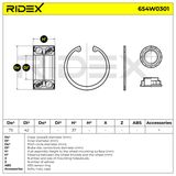 RIDEX Pyöränlaakerisarja 654W0301