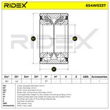 RIDEX Pyöränlaakerisarja 654W0337