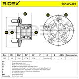 RIDEX Pyöränlaakerisarja 654W0339
