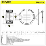 RIDEX Pyöränlaakerisarja 654W0376