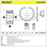 RIDEX Pyöränlaakerisarja 654W0399