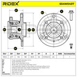 RIDEX Pyöränlaakerisarja 654W0407