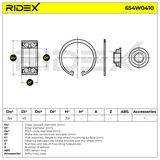 RIDEX Hjullagerssats 654W0410