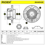 RIDEX Pyöränlaakerisarja 654W0420