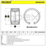 RIDEX Pyöränlaakerisarja 654W0439