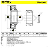 RIDEX Pyöränlaakerisarja 654W0440