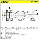 RIDEX Pyöränlaakerisarja 654W0441