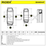 RIDEX Pyöränlaakerisarja 654W0447