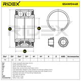 RIDEX Pyöränlaakerisarja 654W0448